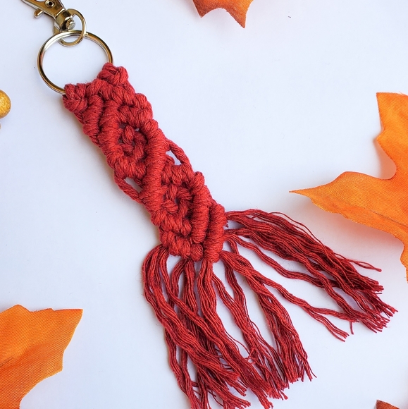 Burgandy Keychain Fall Accessory - Picture 3 of 4